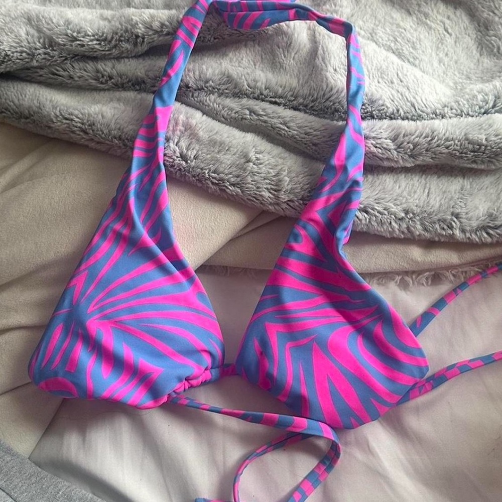 Pink and blue bikini